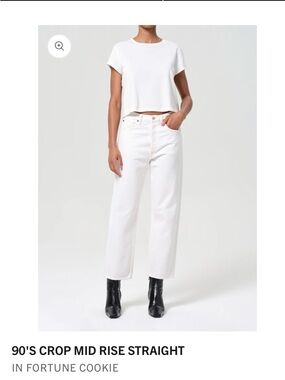 AGOLDE 90’S CROP MID RISE STRAIGHT